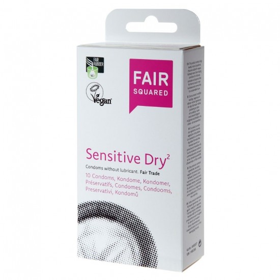 Preservativo Sensitive Dry Sin Lubricante Vegan 10uds Fair Squared