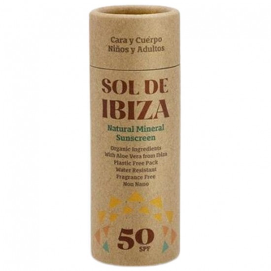 Protector Solar Natural Solido SPF50 Vegan 45g Sol de Ibiza
