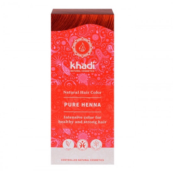 Tinte Natural Henna 100% Pura Vegan 100g Khadi
