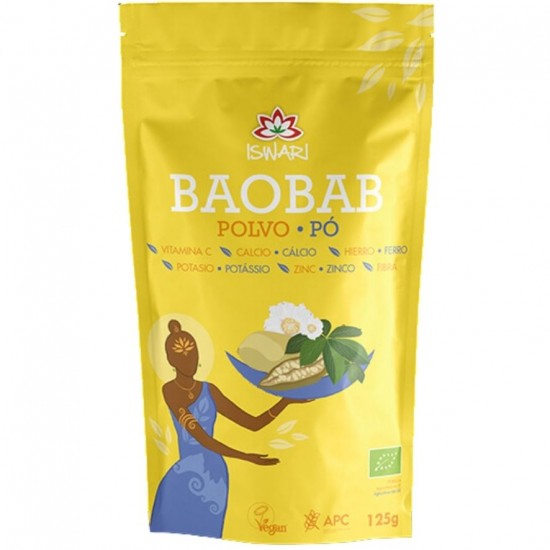 Baobab en Polvo Bio Vegan 125g Iswari Baobab en Polvo Bio Vegan 125g Iswari