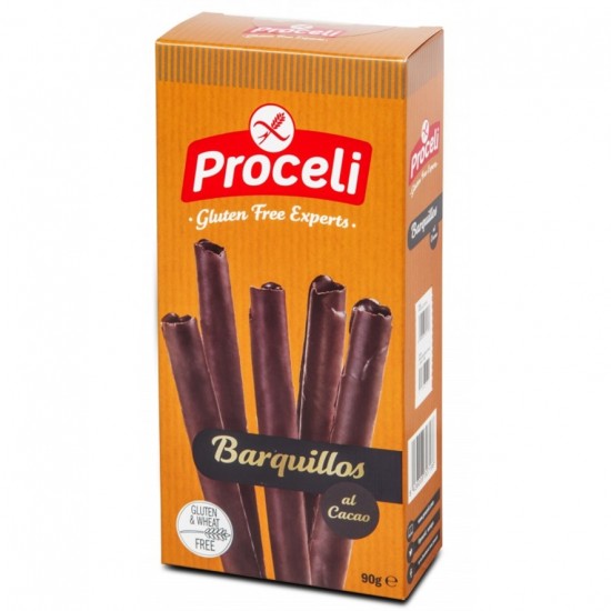 Barquillos con Chocolate sin gluten Proceli