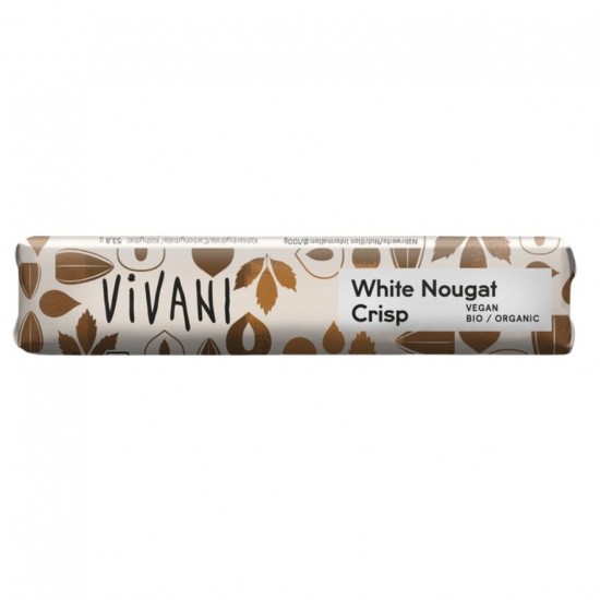 Barrita Chocolate Blanco Crocante Avellanas Bio Caja de 18uds Vivani