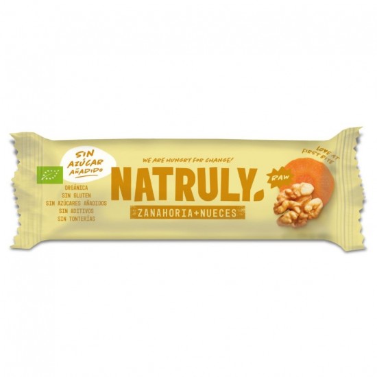 Barrita Raw Zanahoria Nueces Bio 3x30g Natruly Barrita Raw Zanahoria Nueces Bio 3x30g Natruly