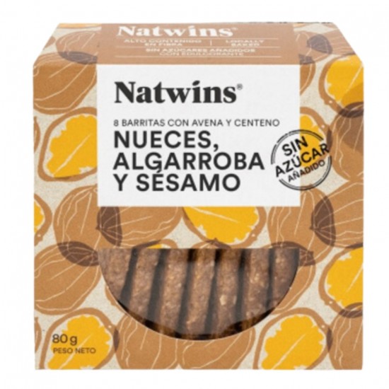Barritas Nueces Algarroba Sesamo 1caja 80g Natwins Barritas Nueces Algarroba Sesamo 1caja 80g Natwins