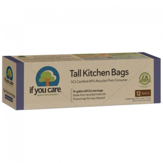 Bolsas de Basura Plastico Reciclado 50L 12ud If You Care Bolsas de Basura Plastico Reciclado 50L 12ud If You Care