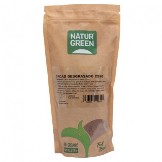 Cacao Desgrasado Bio 225g Natur Green