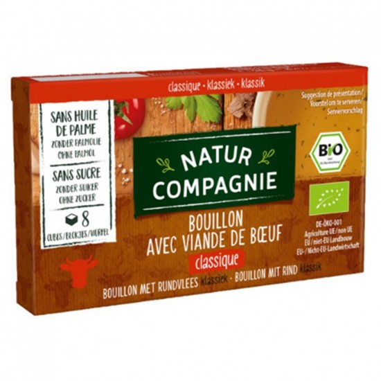 Caldo de ternera pastillas Bio 80g Natur Compagnie