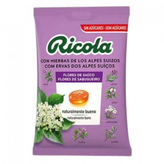 Caramelos Flor Sauco SinAzucar Bolsa 70g Ricola Caramelos Flor Sauco SinAzucar Bolsa 70g Ricola