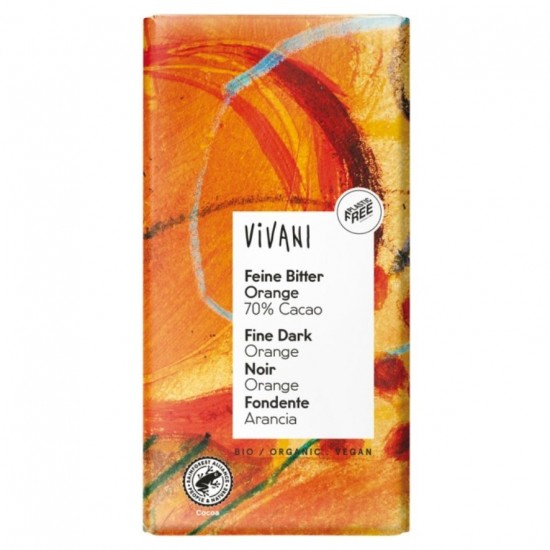 Chocolate Negro 70% con Naranja Bio 100g Vivani Chocolate Negro 70% con Naranja Bio 100g Vivani
