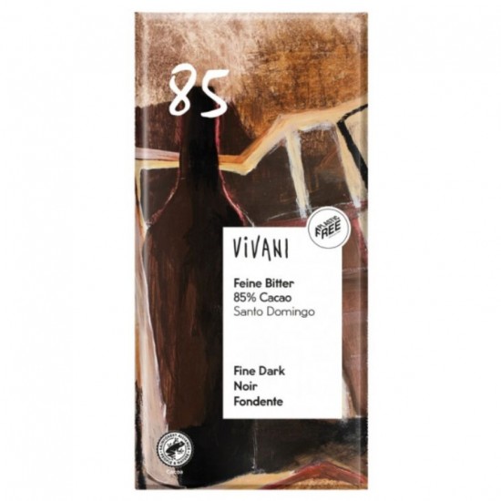 Chocolate Negro 85 Cacao con Azucar Integral Bio Vegan 100g Vivani Chocolate Negro 85 Cacao con Azucar Integral Bio Vegan 100g Vivani