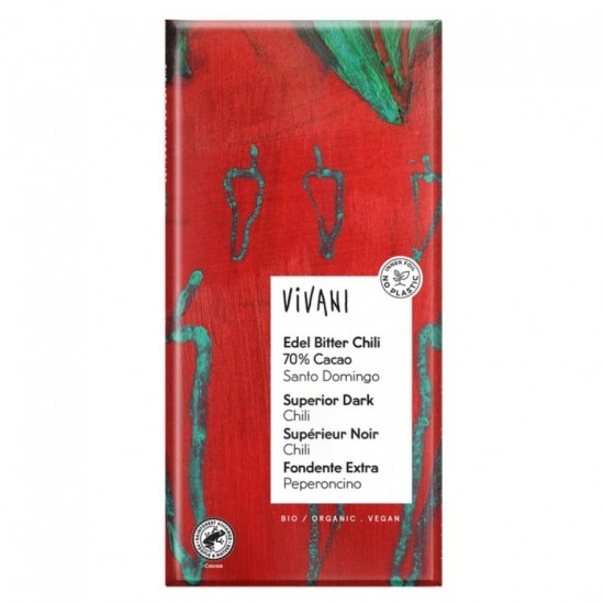 Chocolate Negro Superior 70 Santo Domingo Bio 100g Vivani Chocolate Negro Superior 70 Santo Domingo Bio 100g Vivani