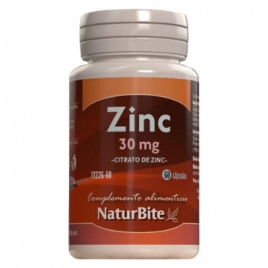 Citrato de Zinc 30mg 60caps Naturbite Citrato de Zinc 30mg 60caps Naturbite