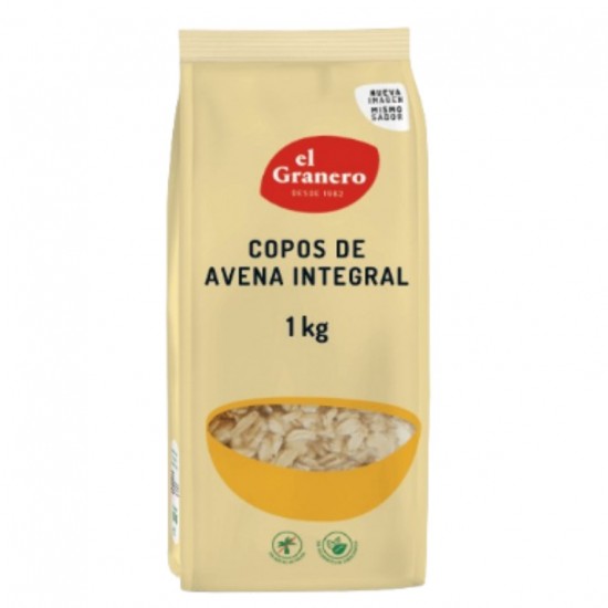 Copos Avena Integral 1kg El Granero Integral Copos Avena Integral 1kg El Granero Integral