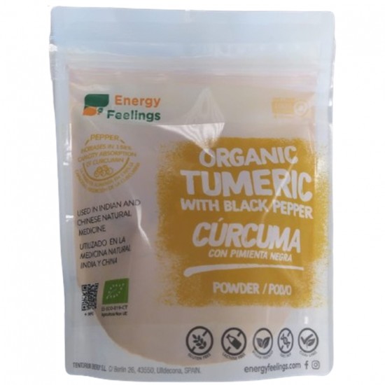 Curcuma Con Pimienta Eco Polvo 200g Energy Feelings Curcuma Con Pimienta Eco Polvo 200g Energy Feelings