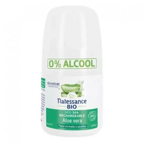 Desodorante Recargable Aloe Vera Bio 50ml Natessance Desodorante Recargable Aloe Vera Bio 50ml Natessance