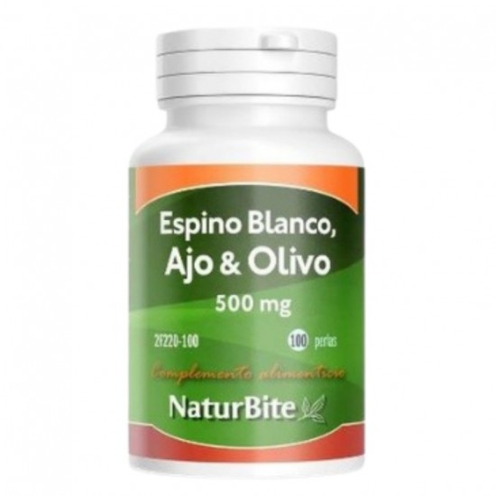 Espino Blanco Ajo Olivo 500mg 100perlas Naturbite Espino Blanco Ajo Olivo 500mg 100perlas Naturbite