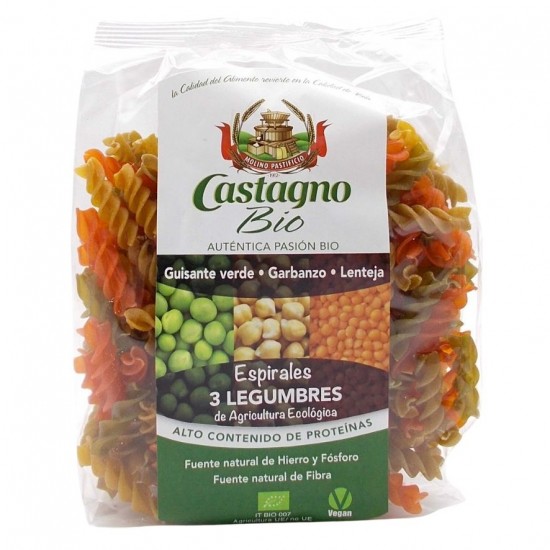 Espirales 3 Legumbres Eco 250g Castagno Espirales 3 Legumbres Eco 250g Castagno