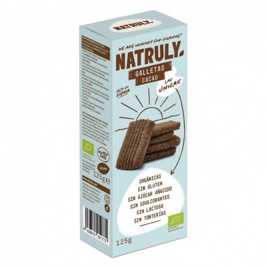Galletas Cacao Bio Vegan 125g Natruly Galletas Cacao Bio Vegan 125g Natruly