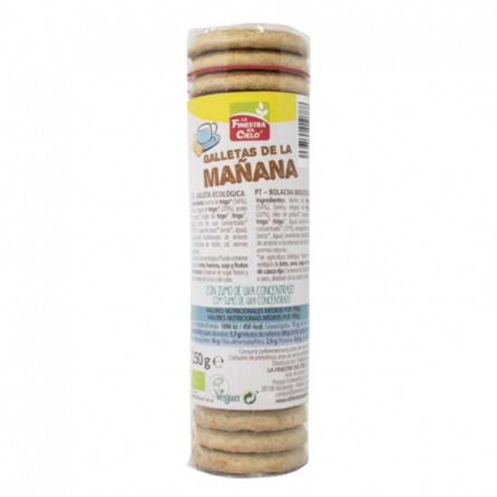 Galletas de la Mañana Eco Vegan 250g La Finestra Galletas de la Mañana Eco Vegan 250g La Finestra