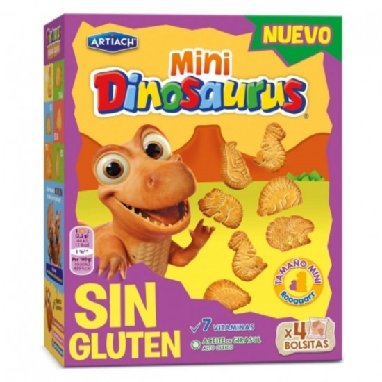 Galletas Dinosaurios Mini SinGluten 160g Artiach