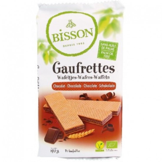 Galletas Gaufrettes Chocolate Eco Vegan 190g Bisson Galletas Gaufrettes Chocolate Eco Vegan 190g Bisson