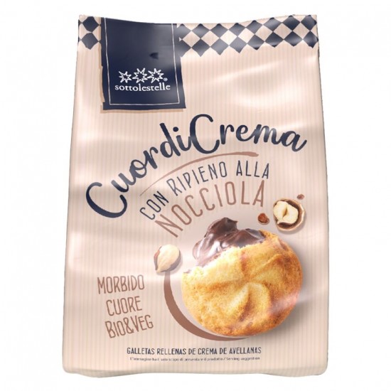 Galletas Rellenas Crema Avellana Bio 200g Sottolestelle