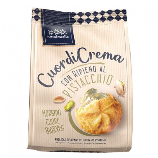 Galletas Rellenas Crema Pistachio Bio 200g Sottolestelle