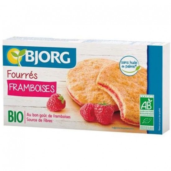 Galletas Rellenas de Frambuesa Bio 175g Bjorg