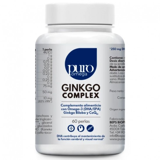 Ginkgo Complex Beps 60 perlas Puro Omega Ginkgo Complex Beps 60 perlas Puro Omega