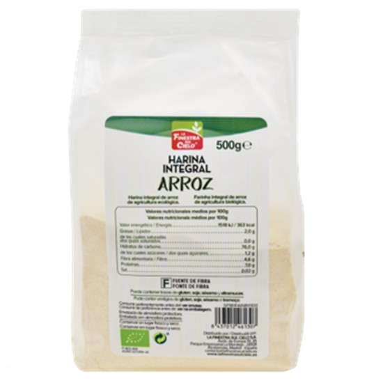 Harina Integral de Arroz Eco 500g La Finestra Sul Cielo