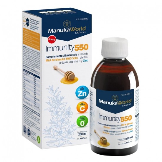 Immunity 550 Raw 250ml Manuka World Immunity 550 Raw 250ml Manuka World