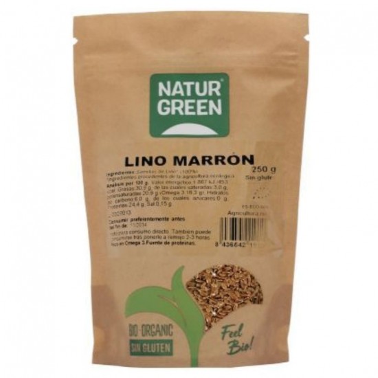 Lino Marron Bio 250g Natur Green Lino Marron Bio 250g Natur Green