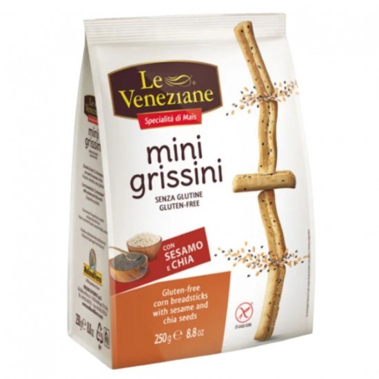 Mini Grissini Sesamo Chia Sin Gluten 250g Le Veneziane