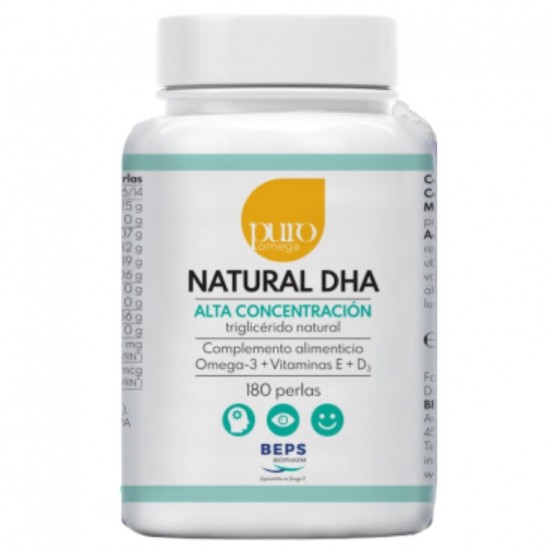 Natural DHA Alta Concentracion Beps 180 perlas Puro Omega Natural DHA Alta Concentracion Beps 180 perlas Puro Omega