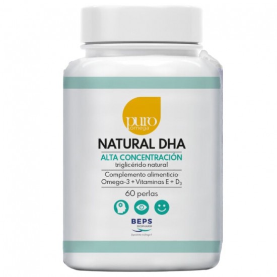 Natural DHA Alta Concentracion Beps 60 perlas Puro Omega Natural DHA Alta Concentracion Beps 60 perlas Puro Omega