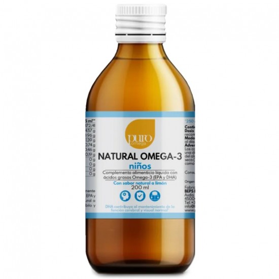 Natural Omega-3 Niños Beps 200ml Puro Omega Natural Omega-3 Niños Beps 200ml Puro Omega