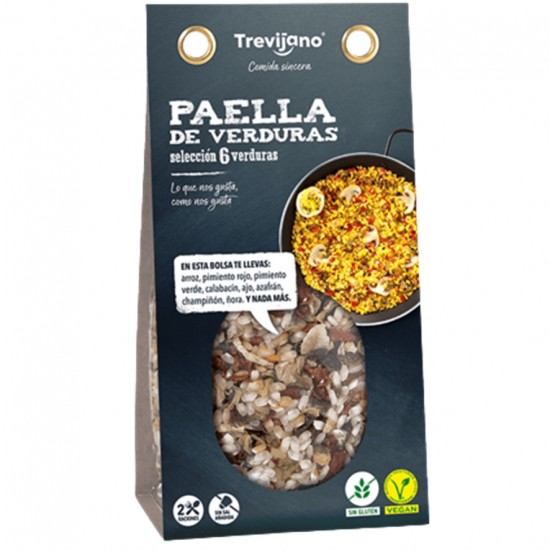 Paella 6 verduras Sin Gluten Vegan 280g Trevijano Paella 6 verduras Sin Gluten Vegan 280g Trevijano