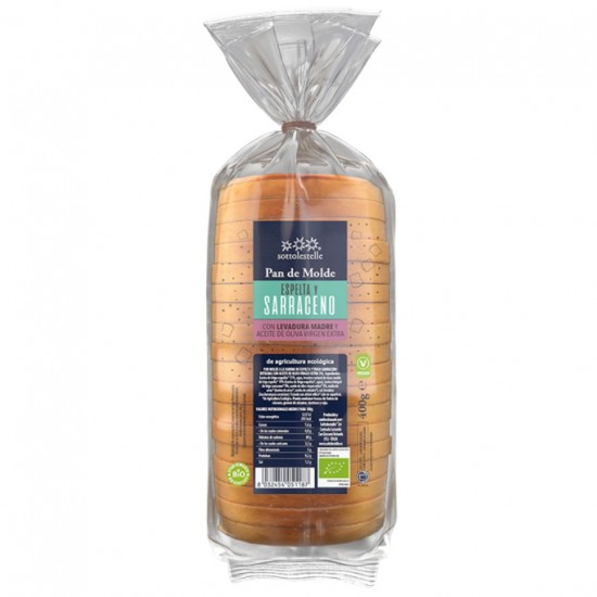 Pan de Molde de Espelta y Sarraceno 400g Sottolestelle