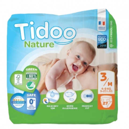 Pañal Midi T3 4-9kg 50uds Tidoo Nature Pañal Midi T3 4-9kg 50uds Tidoo Nature