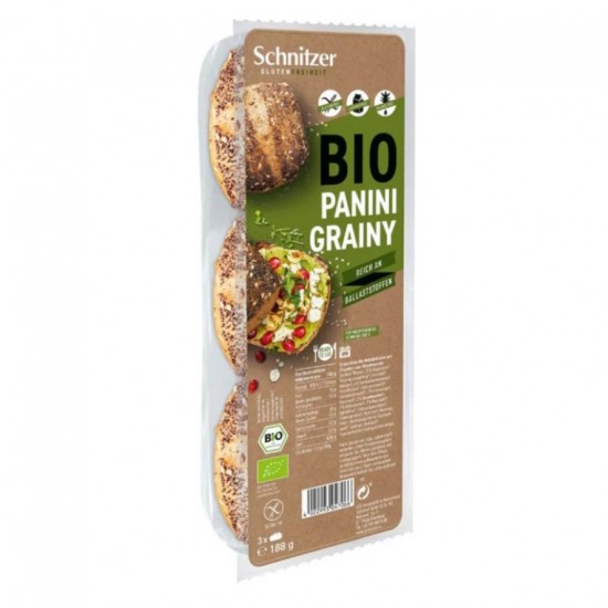 Panecillos Panini Semillas Sin Gluten 188g Schnitzer Panecillos Panini Semillas Sin Gluten 188g Schnitzer