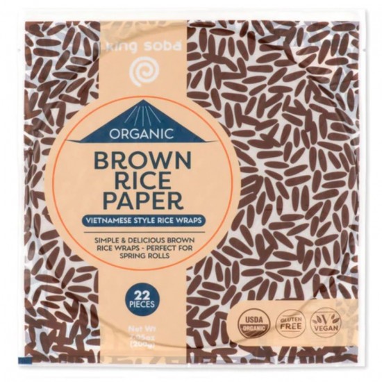 Papel de Arroz Integral Bio Sin Gluten Vegan 200g King Soba