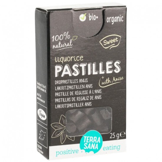 Pastillas de regaliz con anis Bio Vegan 25g Terrasana Pastillas de regaliz con anis Bio Vegan 25g Terrasana