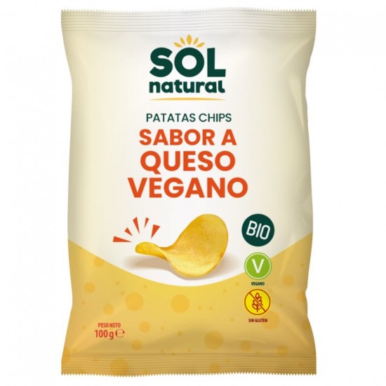 Patatas Chips Sabor Queso Vegano Bio 100g Solnatural Patatas Chips Sabor Queso Vegano Bio 100g Solnatural