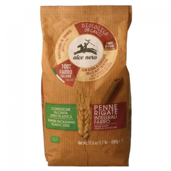 Penne de Espelta Integral Bio 500g Alce Nero Penne de Espelta Integral Bio 500g Alce Nero