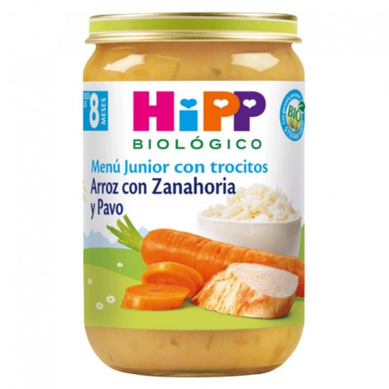 Potito Arroz Zanahoria y Pavo 8M Bio 220g Hipp Potito Arroz Zanahoria y Pavo 8M Bio 220g Hipp