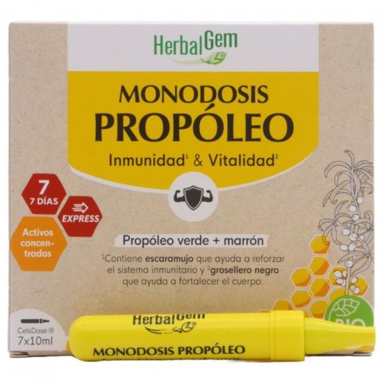 Propoleo Monodosis Bio 7x10ml Herbalgem Propoleo Monodosis Bio 7x10ml Herbalgem