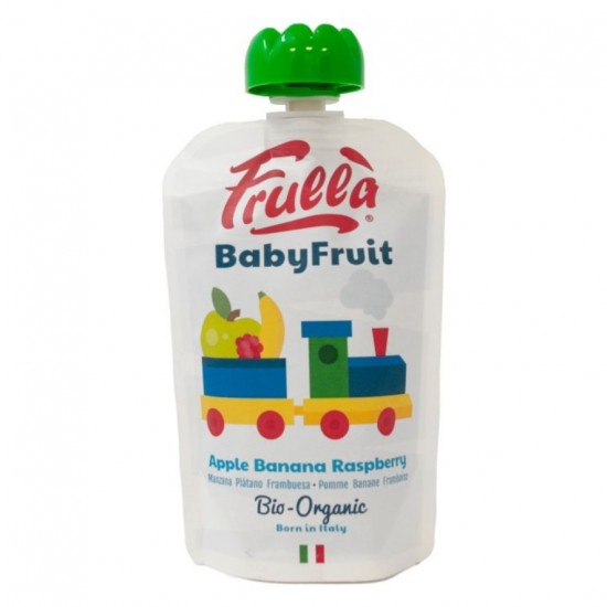 Pure Bebible Baby Fruit Manzana Platano Frambuesa Bio 100g Frulla Pure Bebible Baby Fruit Manzana Platano Frambuesa Bio 100g Frulla