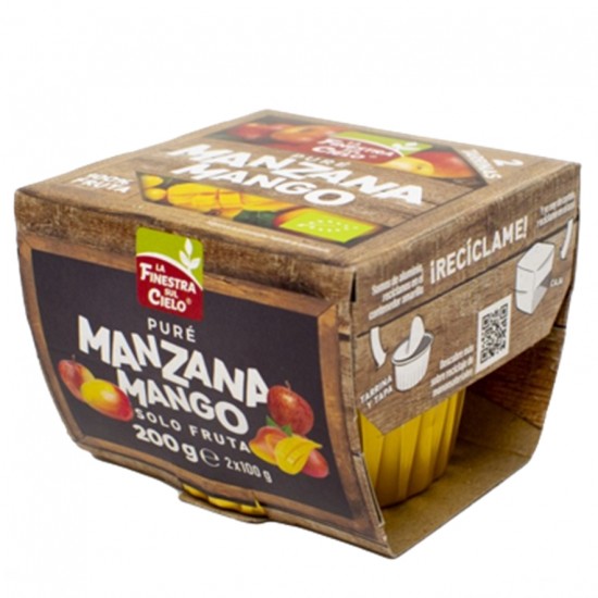 Pure de Manzana Mango Eco 2udsx100g La Finestra Sul Cielo