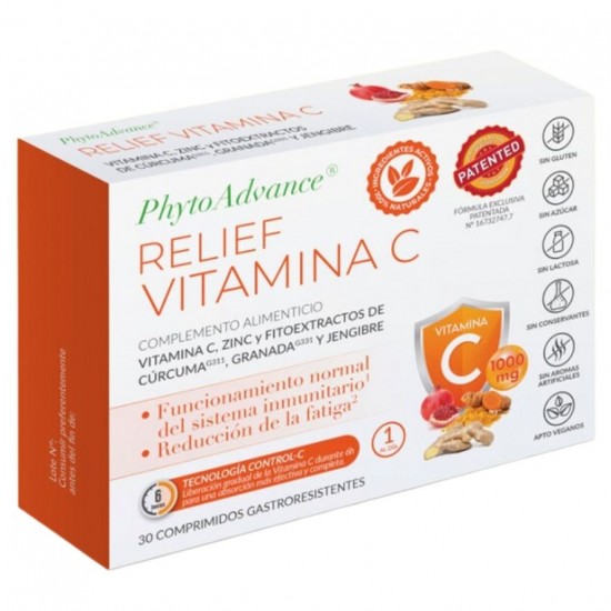 Relief VitaminaC Sin Gluten 30comp Phytoadvance Relief VitaminaC Sin Gluten 30comp Phytoadvance