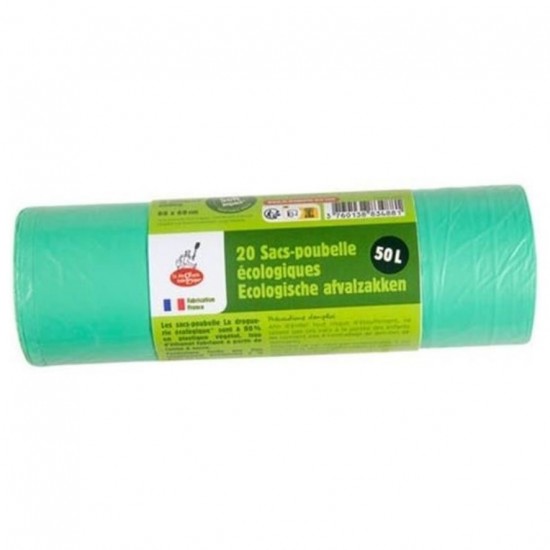 Saco de Basura 50L Ecoplastico 20ud La Droguerie Ecologique Saco de Basura 50L Ecoplastico 20ud La Droguerie Ecologique